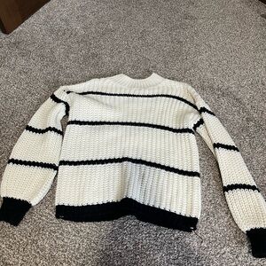 Cream and black sweater, size S